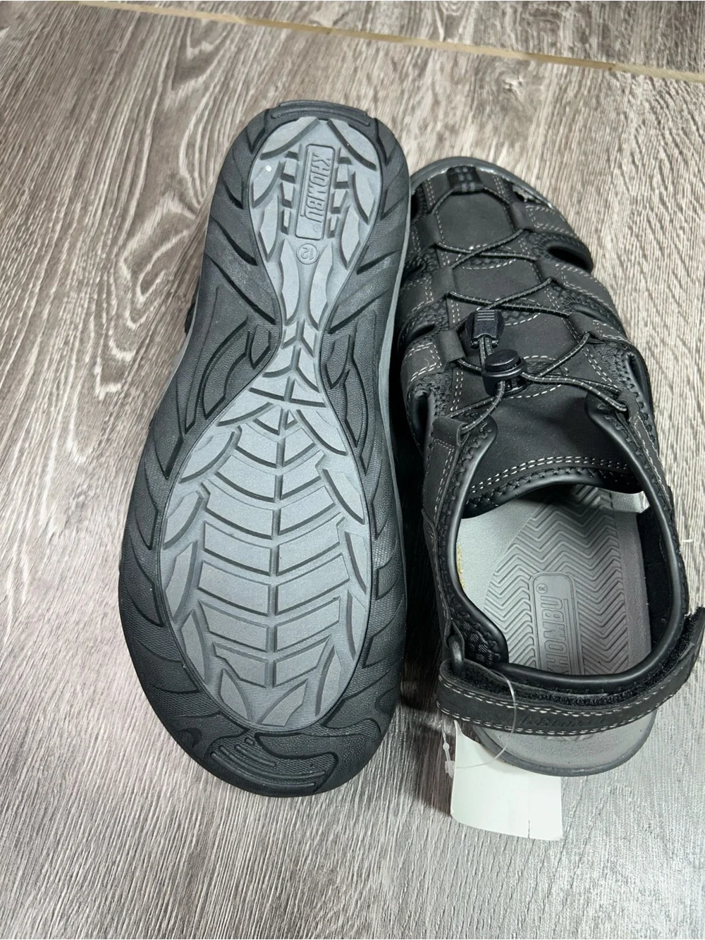 Khombu Men's Travis active sandals Black Outdoor Fisherman Sandals
